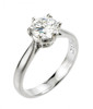 2 ct CZ (8 mm round) solitaire engagement ring in 925 sterling silver.