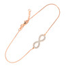 14K Rose Gold Infinity Clear CZ Pendant Bracelet