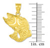 Gold Sea Bass Fish Pendant