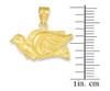 Gold Flying Peace Dove Pendant