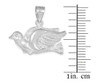 Silver Flying Peace Dove Pendant