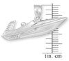 925 Sterling Silver Speed Boat Pendant Necklace