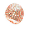 14K Rose Gold Diamond Pave Cocktail Ring