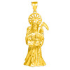 Yellow Gold Santa Muerte (Grim Reaper) Large Pendant