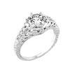 14k Gold Round CZ Engagement Ring