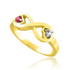 Gold Birthstone CZ Infinity Ring