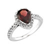 14K Gold Ladies Garnet Gemstone ring