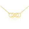 14K Gold Double Knot Infinity Necklace