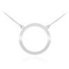 14K White Gold Circle Of Life Karma Necklace