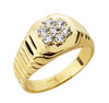 Diamond Men's Ring in Yellow Gold