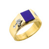 Men's Yellow Gold Lapis Ring