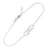 White gold double infinity bracelet