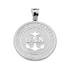 Sterling Silver Two Sided U.S. Navy Insignia Coin Pendant
