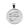 Sterling Silver Eye of Horus Round Charm Pendant Necklace (13 steps)