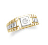 Two-tone gold men's CZ ring.