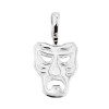 Sterling Silver Tragedy Mask Pendant