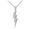 White Gold Thunderbolt Pendant with Diamonds