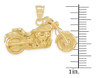Gold Motorcycle Pendant Necklace