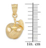 Gold Apple Charm Pendant Necklace