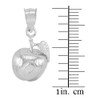 Sterling Silver Apple Charm Pendant Necklace