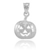 Sterling Silver Pumpkin Head Charm Pendant Necklace