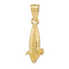 Gold Corn Charm Pendant Necklace