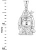 3D Sterling Silver Laughing Buddha Pendant Necklace