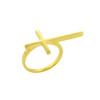 Gold Extended Sideways Cross Ring