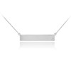 14k White Gold Engravable Name Bar Necklace with Diamond