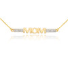 14k Two-Tone Gold Diamond MOM Necklace