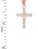 Rose Gold Diamond Eternity Circle Small Cross Pendant