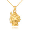 Gold Laughing Buddha Pendant Necklace