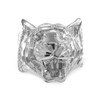 Sterling Silver Diamond Cut Tiger Ring