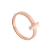 Rose Gold Sideways Cross Toe Ring