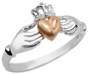 White Gold Irish Claddagh Ring