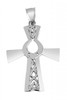 Irish Silver Cross with Claddagh Pendant