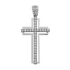 White Gold 2 Carat Cubic Zirconia Cross Pendant