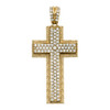 Yellow Gold 3 Carat Diamond Cross Pendant