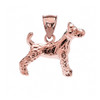 Rose Gold Irish Terrier Pendant Necklace