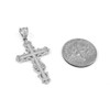Sterling Silver Latin Fancy Cross Pendant Necklace