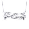 Sterling Silver Treble Clef with "LOVE" Script Pendant Necklace