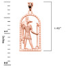 Rose Gold Egyptian Anubis Pendant Necklace