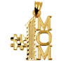 Gold #1 Mom Charm Pendant