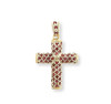 Yellow Gold Ruby Cross Pendant