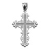 White Gold Christian Cross Spirituality Pendant Necklace