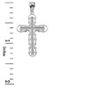 White Gold Filigree Dainty Cross Pendant Necklace