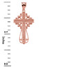 Rose Gold Latin Filigree Cross Pendant Necklace