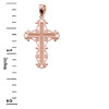 Rose Gold Catholic Prayer Cross Pendant Necklace