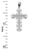 White  Gold Catholic Prayer Cross Pendant Necklace