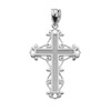 Sterling Silver Catholic Prayer Cross Pendant Necklace